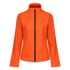 Regatta Női két rétegű, vízlepergető softshell dzseki, RETRA629, Magma/Black-2XL