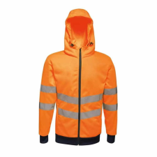 Regatta Pulóver kapucnis cipzáras férfi 100% poliészter 240g/m2 yellow/navy, 2XL munkaruha