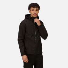 Regatta RETRA701 VENTURER 3 LAYER HOODED PRINTABLE SOFTSHELL JACKET 2XL férfi kabát, dzseki