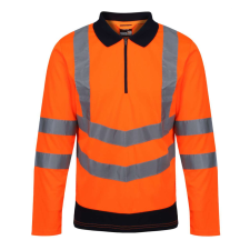 Regatta RETRS192 PRO HI-VIS LS POLO SHIRT 3XL láthatósági ruházat