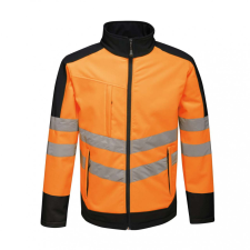 Regatta Uniszex Softshell Regatta RETRA625 Hi-vis pro 3 Layer Softshell -M, Orange/Navy férfi kabát, dzseki