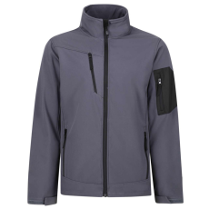 Regatta vízálló és lélegző 3 rétegű szövött softshell dzseki, RETRA674, Seal Grey/Black-3XL