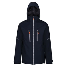 Regatta vízálló légáteresztő rejtett kapucnis kabát, RETRA208, Navy/Grey-3XL munkaruha