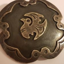  Régi iparművész bross 3 cm-es. /777/ nyaklánc