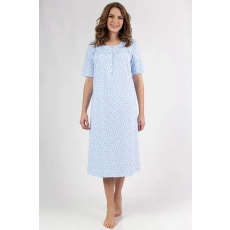 Regina Anitta pamut hálóing, kék, hosszú XXL