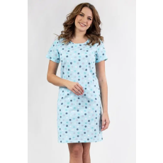 Regina Betina női hálóing, türkizkék, pöttyös XL