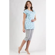 Regina Betina női pizsama, türkizkék. pöttyös XXL hálóing, pizsama