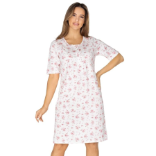 Regina Stela női hálóing, fehér, rózsaszín virágos M hálóing, pizsama