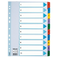 Regiszter A/4 karton 1-10 reg. Mylar 100161 naptár, kalendárium