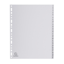  Regiszter PP Exacompta 297x242 mm 1-31-ig szürke regiszter és tartozékai