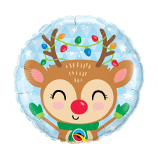 Reindeer, Rénszarvas Karácsonyi fólia lufi 46 cm party kellék