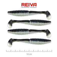 Reiva Zander Power Shad 10cm 4db/cs (Fekete Ezüst) horgászkiegészítő