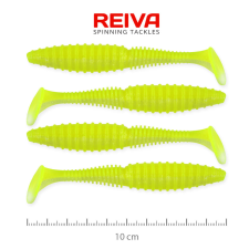 Reiva Zander Power Shad 10cm 4db/cs (Fluo Zöld) horgászkiegészítő