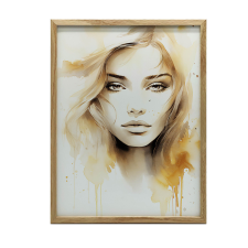 REJTEZETES SZÉPSÉG FALI PLAKÁT FEHÉR FA KERETBEN 30x40 CM grafika, keretezett kép
