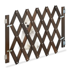 Relax Biztonsági rács kihúzható bambusz panel 47,5-60 cm magas barna védőkerítés kutyák védelmére lépcsővédő kutyafelszerelés