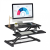 Relax Íróasztal platform 72x59 cm íróasztalra rögzíthető állvány álló- és ülőmunkához fekete monitor- és billentyűzet polc