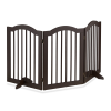Relax Térelválasztó 70 cm magas biztonsági rács 3 paneles védőkerítés kutyák vagy gyermekek védelmére barna védőkerítés
