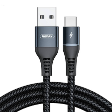REMAX Kábel USB-C Remax színes fény, 1m, 2.4A (fekete) kábel és adapter