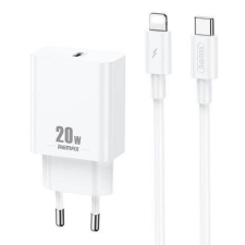 REMAX RP-U5 USB-C Hálózati töltő - Fehér (20W) + Lightning kábel mobiltelefon kellék