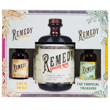 Remedy DD Spiced 0,7l 41,5% + Elixir 0,05l 34% + Pineapple 0,05l 40% DD rum