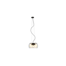 Rendl AMANDA függő lámpa matt fekete füstös üveg 230V LED E27 3x15W világítás