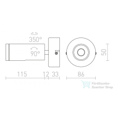 Rendl BOGARD I fali lámpa matt nikkel 230V LED 5W 40° 3000K R12502 világítás
