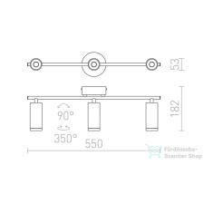 Rendl BOGARD III fali lámpa matt fekete 230V LED 3x5W 40° 3000K R12505 világítás