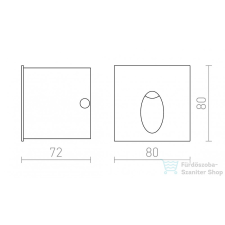 Rendl ELICA SQ süllyesztett lámpa szálcsiszolt alumínium 230V LED 3W IP54 3000K R12529 világítás