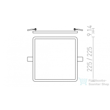Rendl HUE SQ 22 süllyesztett lámpa matt nikkel 230V LED 24W 3000K R12788 világítás