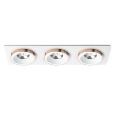 Rendl SHARM SQ III süllyesztett lámpa fehér réz 230V LED 3x10W 24° 3000K világítás