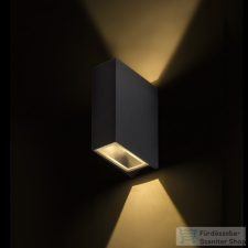 Rendl UKKO fali lámpa fekete 230V LED 2x3W 55° IP54 3000K R12555 világítás