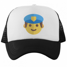 Rendőr Emoji - Trucker Hálós Baseball Sapka női sapka
