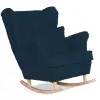  Rene Karosszék, Skandináv Hintaszék, Family Furniture, Kék Kordbársony, Top