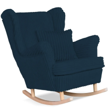  Rene Karosszék, Skandináv Hintaszék, Family Furniture, Kék Kordbársony, Top bútor
