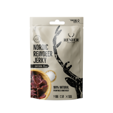 Renjer Reindeer Jerky szárított rénszarvashús 25 g morská soľ vitamin és táplálékkiegészítő