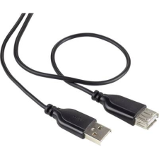 Renkforce SuperSoft hosszabbító kábel A/A fekete 1 m (RF-4080795) kábel és adapter