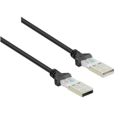 Renkforce USB 2.0 csatlakozókábel, 1x USB 2.0 dugó A - 1x USB 2.0 dugó A, 1 m, fekete, aranyozott, renkforce kábel és adapter