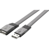Renkforce USB 2.0 hosszabbítókábel, A/A, lapos, 3 m, Renkforce (RF-4096101)