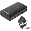 Renkforce USB 3.0 4 port Hub tápegységgel, Renkforce (RF-3016752)