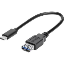 Renkforce USB 3.0 Átalakító [1x USB-C™ dugó - 1x USB 3.0 alj, A típus] 15.00 cm Fekete OTG funkcióval, Aranyozatt érintkező kábel és adapter