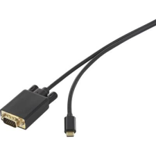 Renkforce USB / VGA Csatlakozókábel [1x USB-C™ dugó - 1x VGA dugó] 3.00 m Fekete (RF-3385692) kábel és adapter
