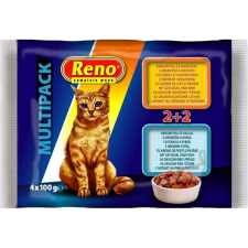  Reno Alutasakos Macskaeledel 4x100g Multipack (Baromfi-Marha, Baromfi-Hal) macskaeledel