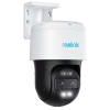 Reolink PoE megfigyelő kamera, Reolink TrackMix PoE, 8MP felbontás, automatikus zoom követés, személy/jármű érzékelés, színes éjjellátó és LED reflektor, két objektív