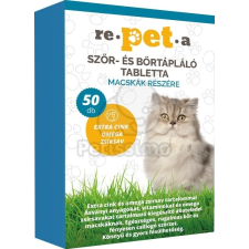  Repeta szőr- és bőrtápláló tabletta macskáknak 50 db vitamin, táplálékkiegészítő macskáknak