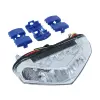 Replay Hátsó lámpa motorkerékpárhoz – LED háromszög alakú – átlátszó, rendszámtábla világítással (6 piros LED + 3 fehér LED) (kábel hossza: 28,5 cm) – EEC jóváhagyott REPLAY  Elektronika Világítások Hátsó lámpák