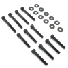 Replay indítófedél rögzítő készlet Peugeot 50 TKR, Trekker, Speedfight, Squab, fekete, acél, 6x40-55 mm (11 db-os szett) REPLAY Motor alkatrészek Csavarok és alkatrészek