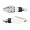 Replay Mini Pyramid univerzális LED irányjelző, átlátszó-fehér, visszajelzővel, CEE engedélyes (pár) (L 68 mm - M 27 mm - Sz 30 mm) REPLAY  Elektronika Világítások Indexek