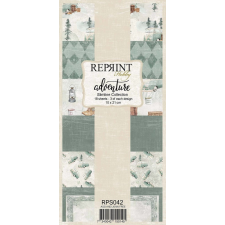 Reprint Papírkészlet - 10x21 cm - Adventure - Reprint Slimline Paper Pack (18 ív) decoupage papír