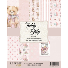 Reprint Papírkészlet - 6&quot; (15 cm) - Teddy Baby - Reprint Paper Pack (25 ív) decoupage papír