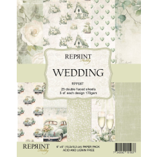 Reprint Papírkészlet - 6&quot; (15 cm) - Wedding - Reprint Paper Pack (25 ív) decoupage papír